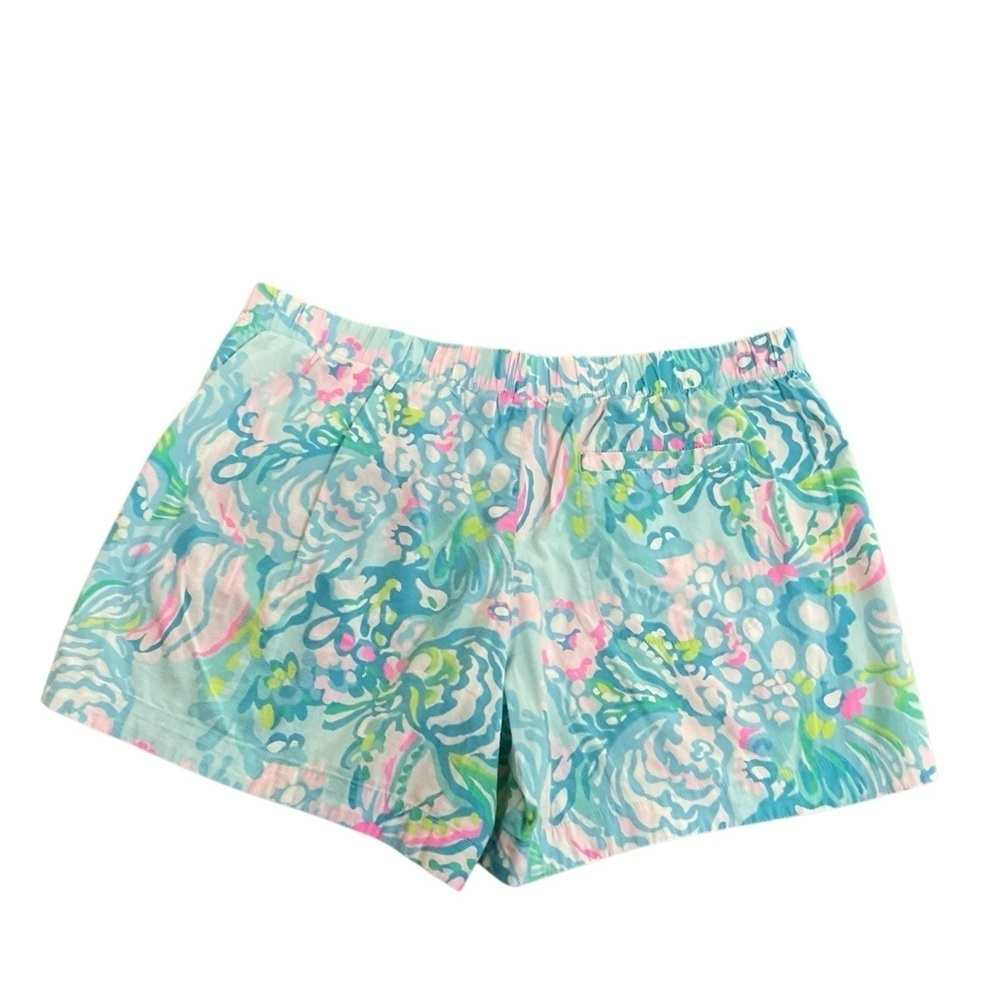 Lilly Pulitzer Blue and Pink Shorts Vibrant Floral Print - Picture 3 of 6